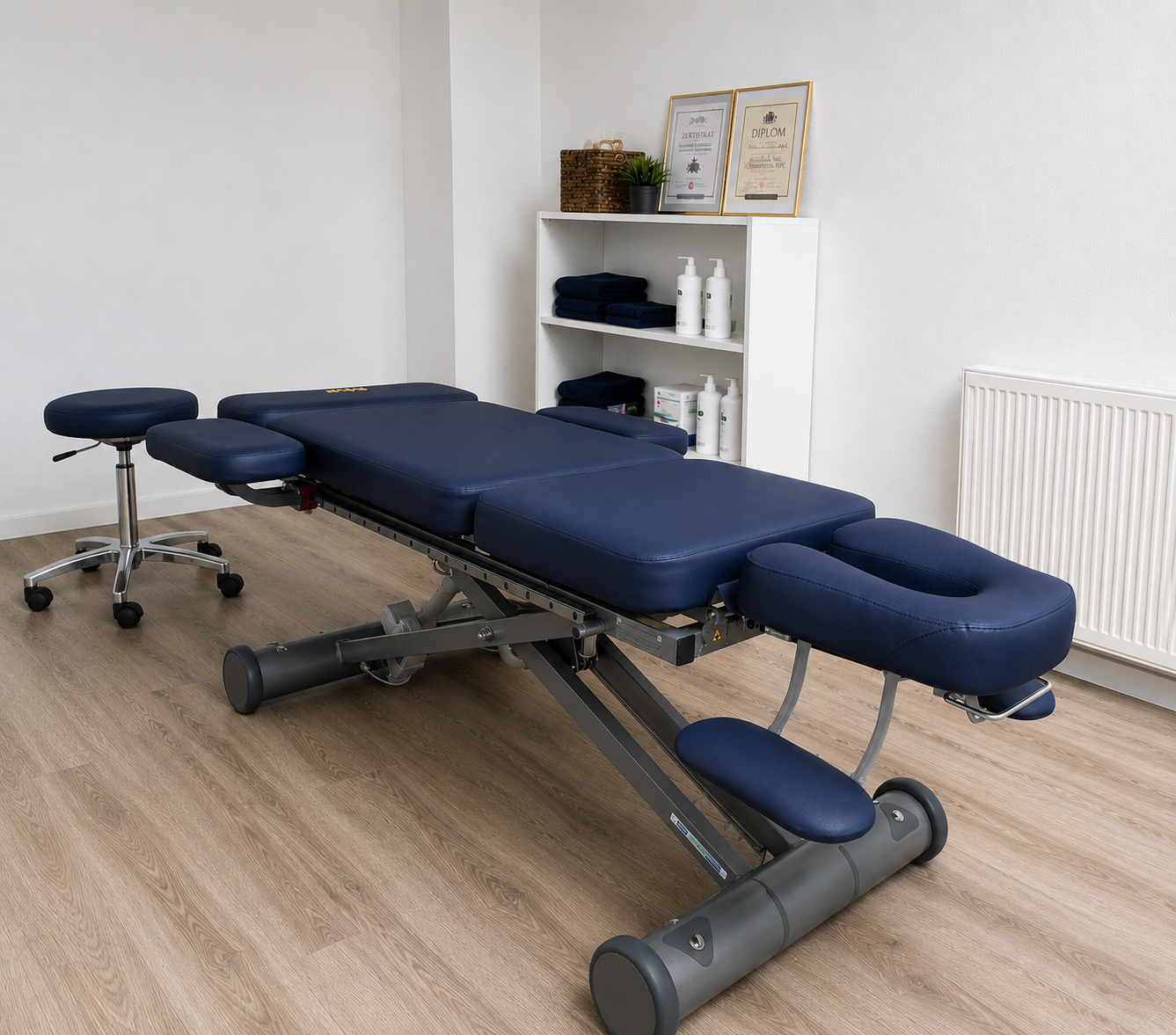 Physiotherapie und manuelle Therapie auf der Behandlungsliege